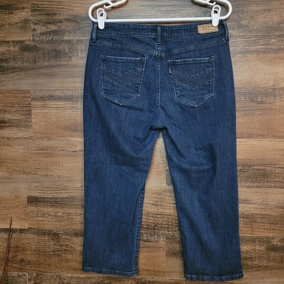 Vtg Levi's Jeans Size 12 Classic Demi Curve Mid Rise Dark Wash Stretch Denim Y2K - Picture 2 of 11